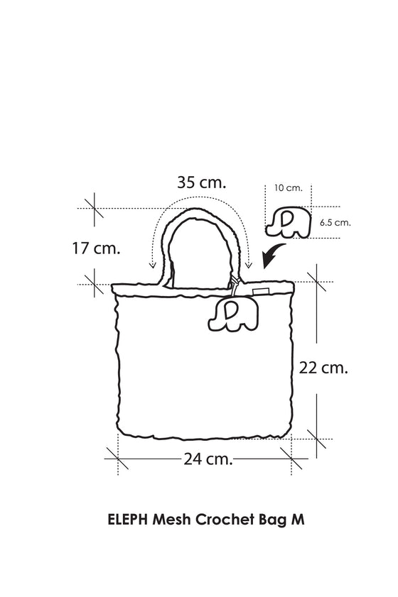 ELEPH MESH CROCHET BAG MULTI - M : Orange