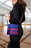 ELEPH ORIGAMI CROSSBODY PLEAT MULTI CHECK : Navy / Purple / Orange