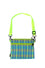 ELEPH ORIGAMI CROSSBODY PLEAT MULTI CHECK : Grey / Blue / Lime